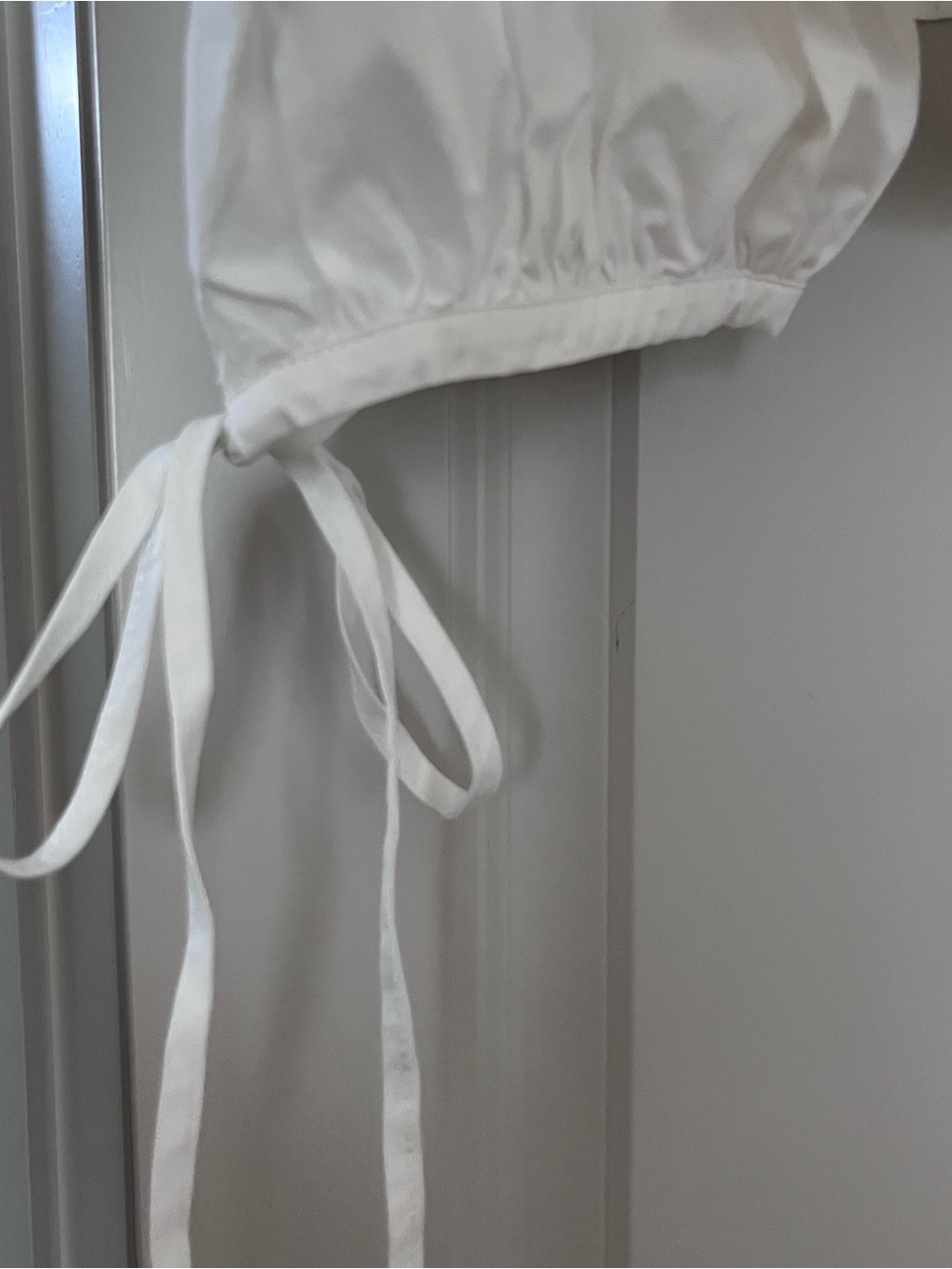 White Ruffle Off-Shoulder Crop Top - Picture 3 of 5